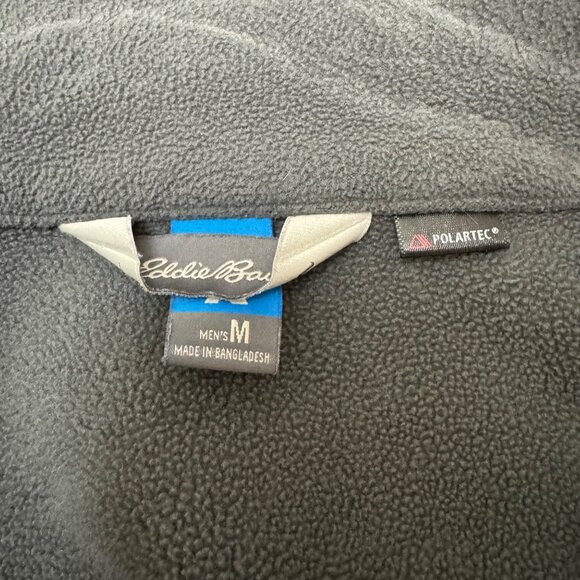 Eddie Bauer First Ascent Jacket Mens Medium Gray Polartec 1/4 Zip Fleece Outdoor - Picture 2 of 11